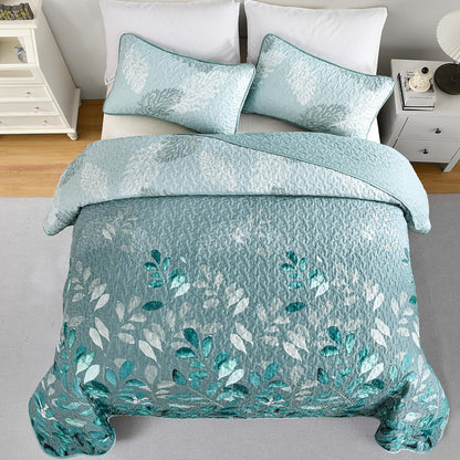 Crafted Quilted Bedspread and Pillowcases Set: A Testament to Elegance - Queen size