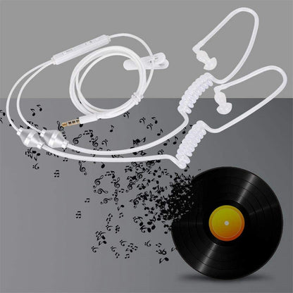 Anti-Radiation Air Tube Headset with Microphone Deep Bass Noise Cancelling Phone