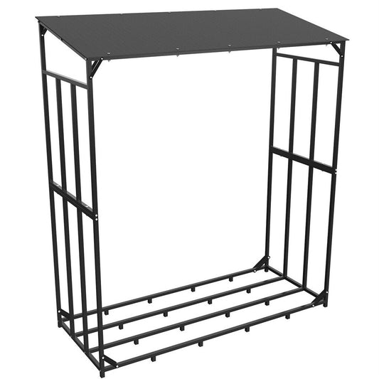 FIN Heavy Duty Firewood Log Rack Large Storage Holder Shed Rack Outdoor Garden Yard