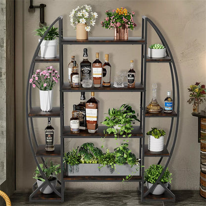 FIN 8Tier Jumbo Plant Stand Vase Shape Flower Bonsai Pot Display Rack Indoor Outdoor