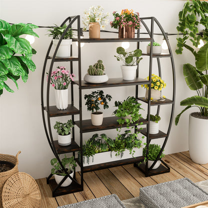 FIN 8Tier Jumbo Plant Stand Vase Shape Flower Bonsai Pot Display Rack Indoor Outdoor