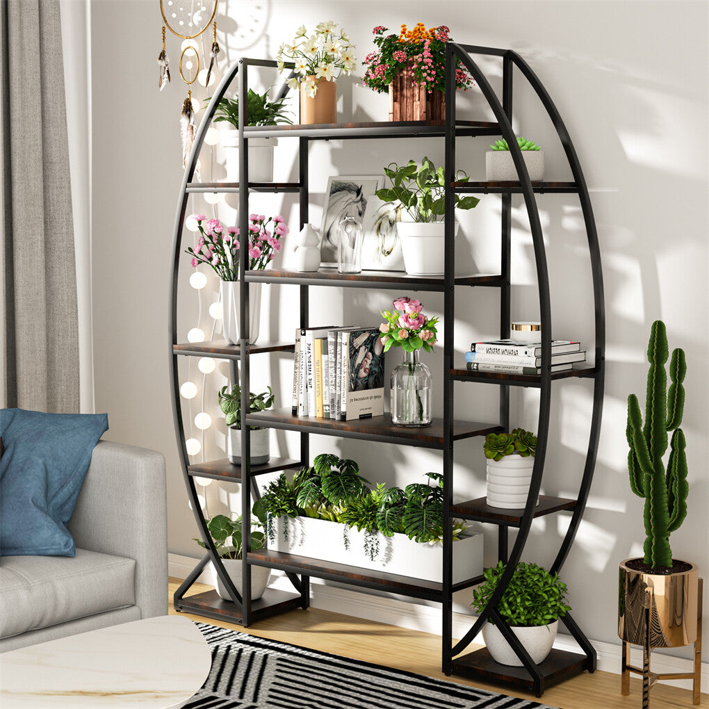 FIN 8Tier Jumbo Plant Stand Vase Shape Flower Bonsai Pot Display Rack Indoor Outdoor