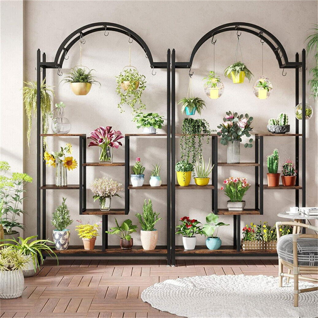 Multi-Layer Plant Stand Large Flower Bonsai Pots Display Rack For Garden Balcony