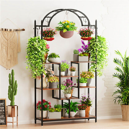 Multi-Layer Plant Stand Large Flower Bonsai Pots Display Rack For Garden Balcony