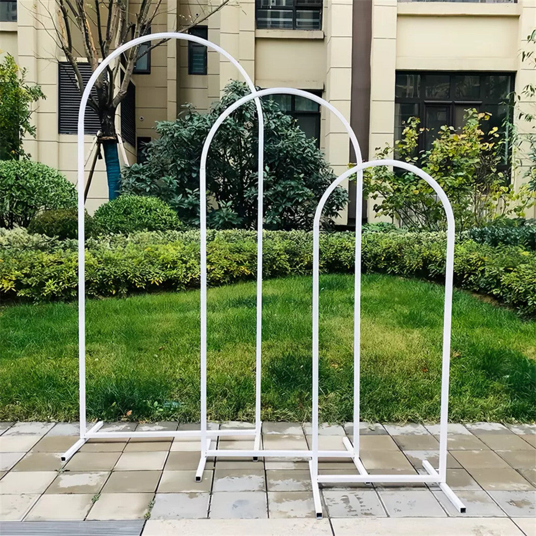 Fin Set Of 3 Wedding Arch Balloon Frame Metal Arch Backdrop Stand Birthday Party