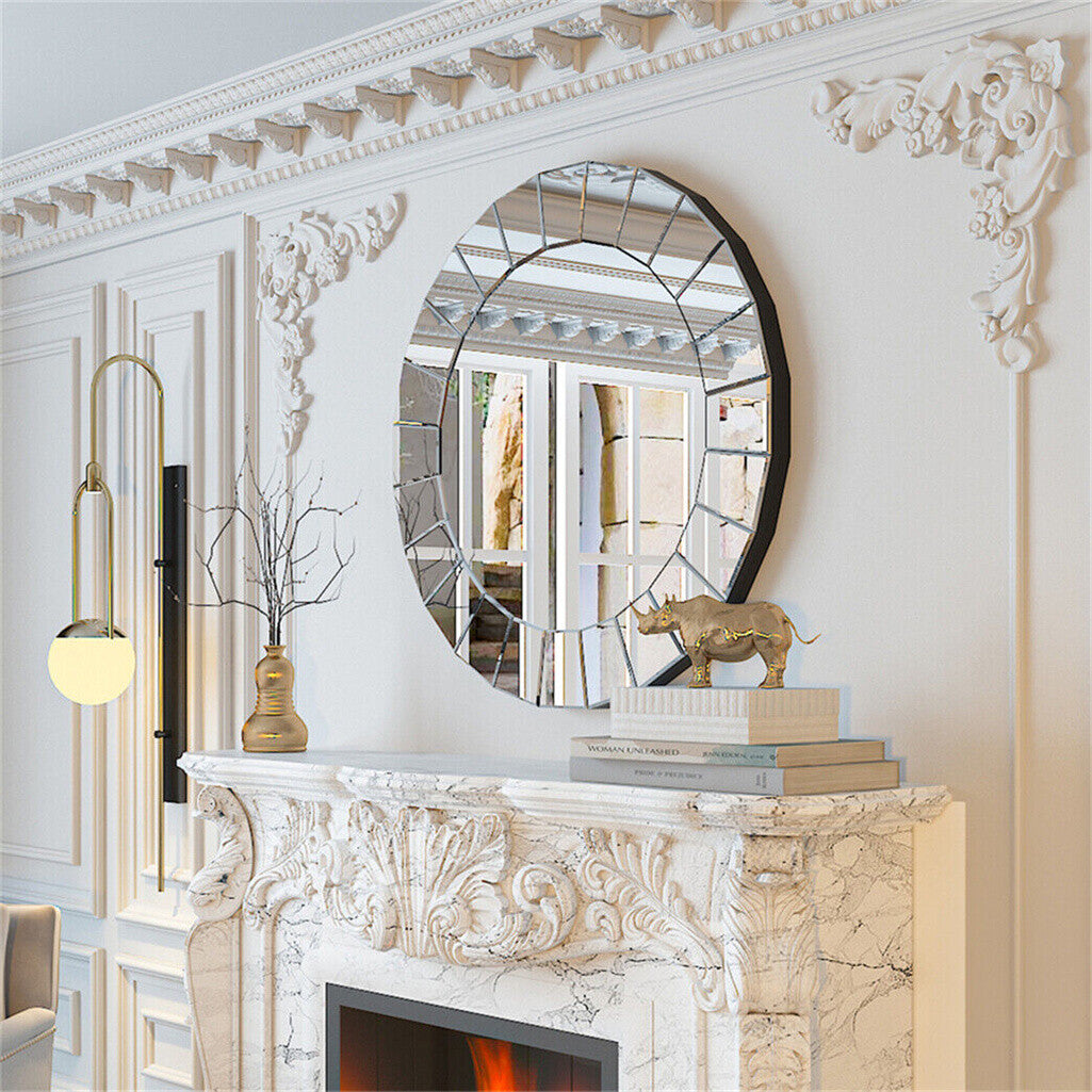 Ultra-modern Round Accent Mirror Venetian Ornate Mirror Decorative Wall Mirror