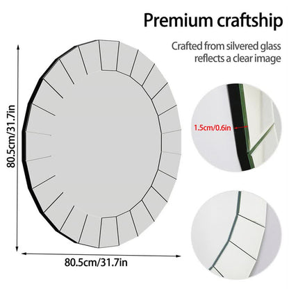 Ultra-modern Round Accent Mirror Venetian Ornate Mirror Decorative Wall Mirror