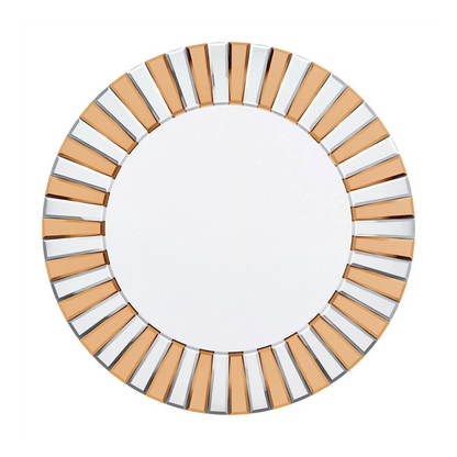 Radiant Sunburst Mirror: Elegant Wall Mounted Decor for Your Living Space
