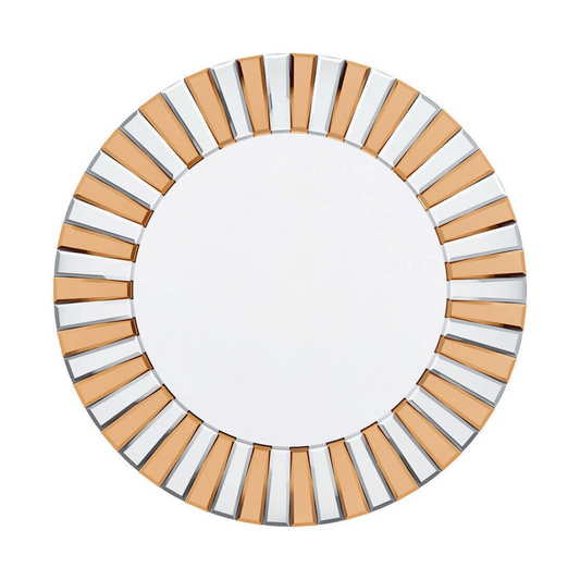 Radiant Sunburst Mirror: Elegant Wall Mounted Decor for Your Living Space