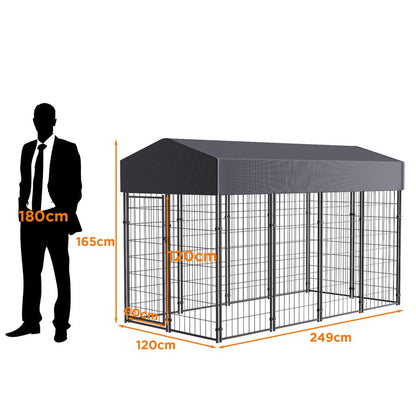 Jumbo Outdoor Dog Kennel Heavy Duty Pet Playpen Pre-galvanized Animal Cage Fence