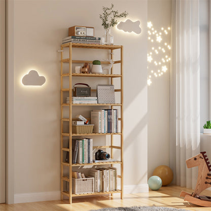 Fin Super Large Wooden Storage Unit 6 Adjustable Shelves Home Kitchen Organization