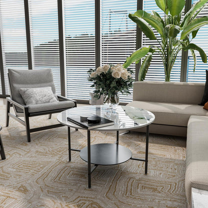 2-Tier Sintered Stone Coffee Table