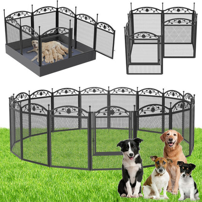 Fin Heavy Duty Dog Play Pen Enclosure Whelping Cage With Fertility Mat Puppy Playpen