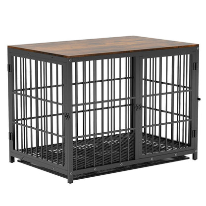 Sturdy Wooden Dog Crate with Storage Table