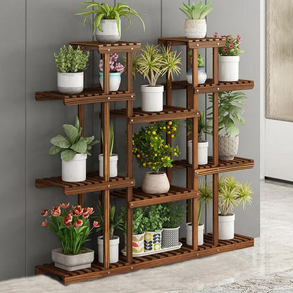 Large Wood Plant Stand Shelf