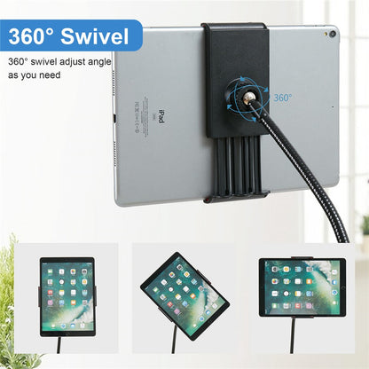 Universal Tripod Floor Stand Holder Adjustable Gooseneck For iPad iPhone Tablet