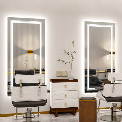 Anti-Fog LED Bathroom Mirror with 2-Way Mount