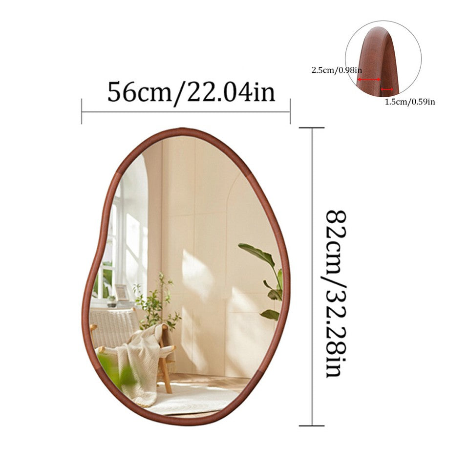Wooden Frame Wall Mirror - Entryway & Hall Decor