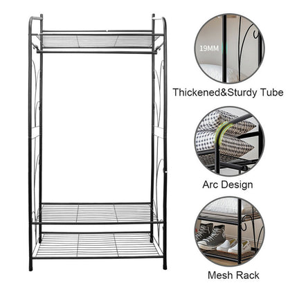 Extra Large Metal Clothes Rail Storage Dress Hanging Garment Rack Portable Stand