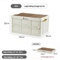 54 x 36 x 29 cm Collapsible White Outdoor Storage Box | Large Capacity, Foldable to 7 cm, Durable Design