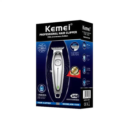 Gold KM-1949 Professional Hair Clipper - Electric Hair Trimmer for Styling & Carving with Precision Blades