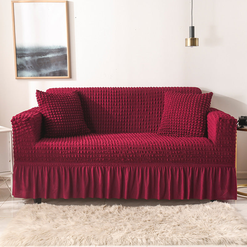 Elastic sofa cover wine red (90-140cm)