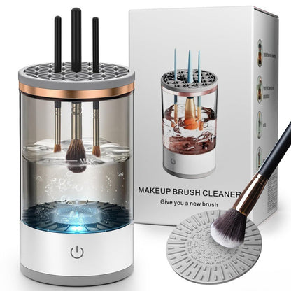 Black USB-Powered Automatic Makeup Brush Cleaner - Fast, Hygienic, and Easy-to-Use Brush Cleaning Machine