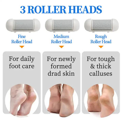 017 Black Electric Foot Callus Remover - Rechargeable Waterproof Pedicure Tool with Automatic Dead Skin Removal