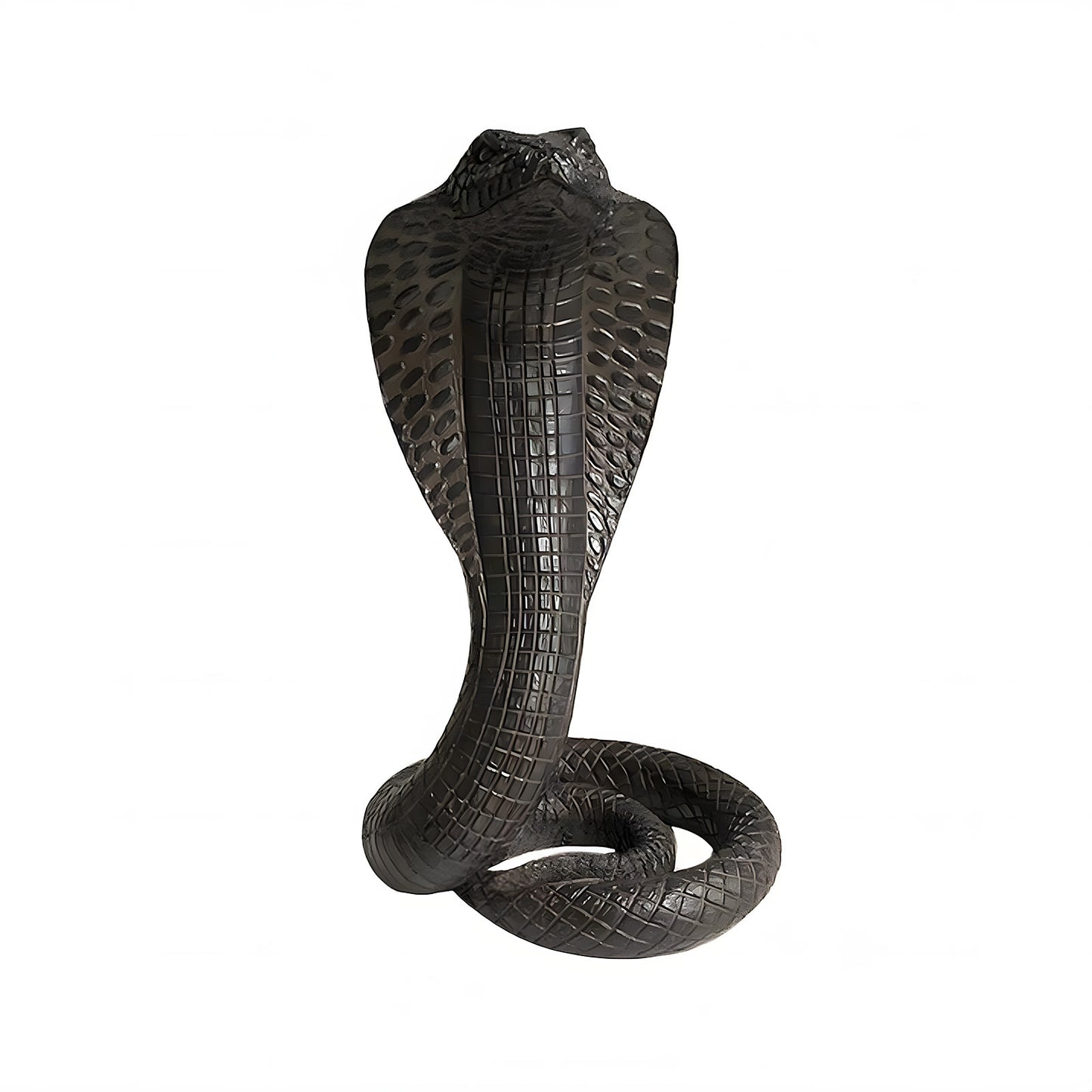 Black Decorative Resin Cobra Statue - Unique Animal Figurine for Home Decor & Creative Gifts