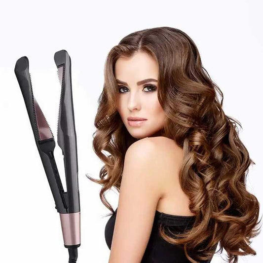 2-in-1 Hair Straightener and Curler – Ceramic Ionic Hair Styling Tool for Smooth and Wavy Hair