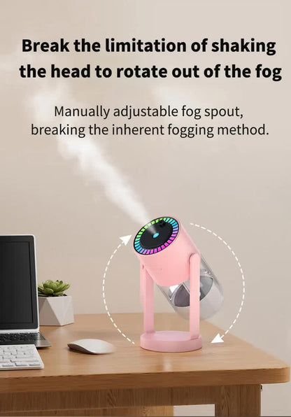 White Starry Sky Projection Humidifier – USB Ultrasonic Car and Home Air Humidifier, Mist Diffuser for Hydration