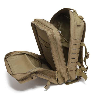 Khaki Outdoor sports backpack Large capacity travel commuter backpack Water-proof multifunctional backpack