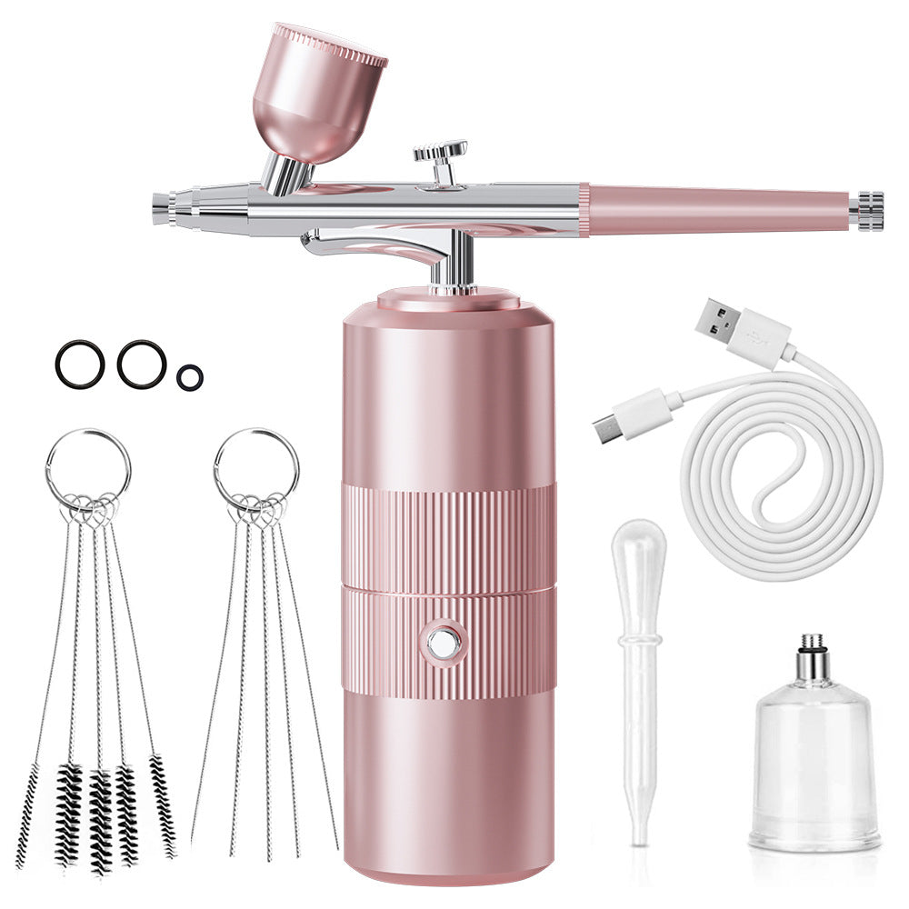 Pink Portable Oxygen Infusion Nano Spray Facial Beauty Instrument – High Pressure Needle-Free Skin Care Mist Sprayer