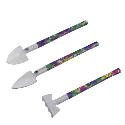 YL/Z05 Purple 5-Piece Compact Gardening Tool Set with Durable Case - Essential for Home Gardens