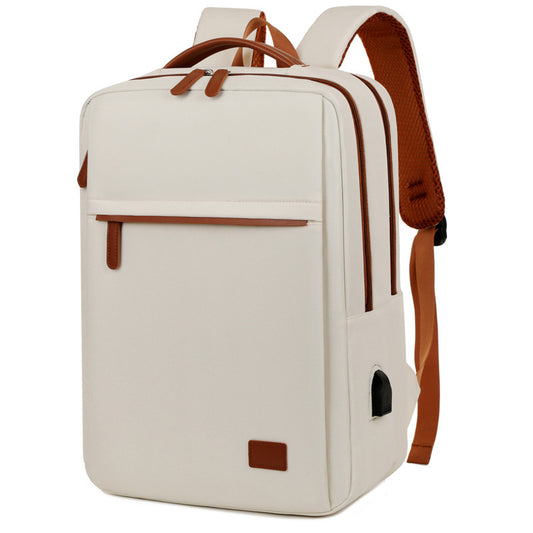 Off White Waterproof Business Backpack - 31L Capacity, Stylish and Versatile