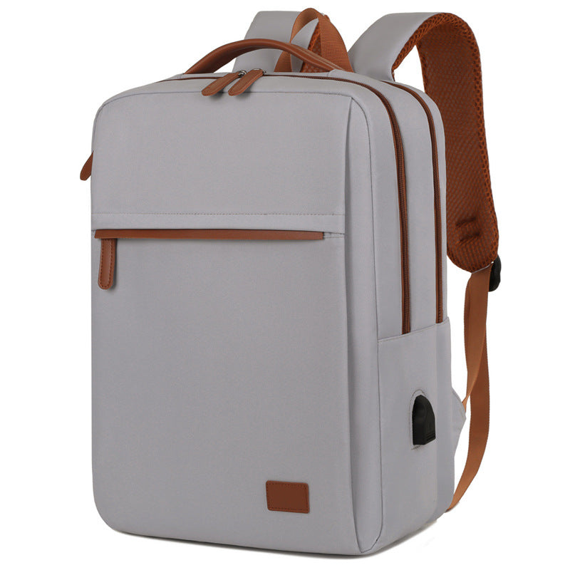 Gray Waterproof Business Backpack - 31L Capacity, Stylish and Versatile