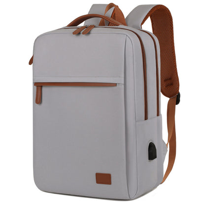 Gray Waterproof Business Backpack - 31L Capacity, Stylish and Versatile