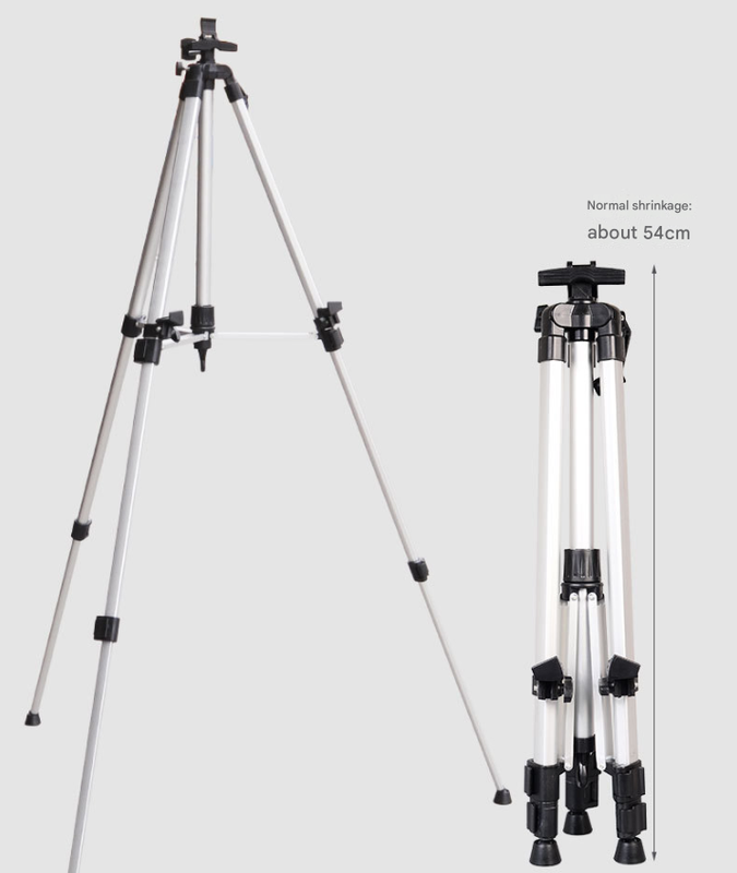 Gold Lightweight Adjustable Aluminum Camera Tripod with Carry Bag - Professional Photography Stand