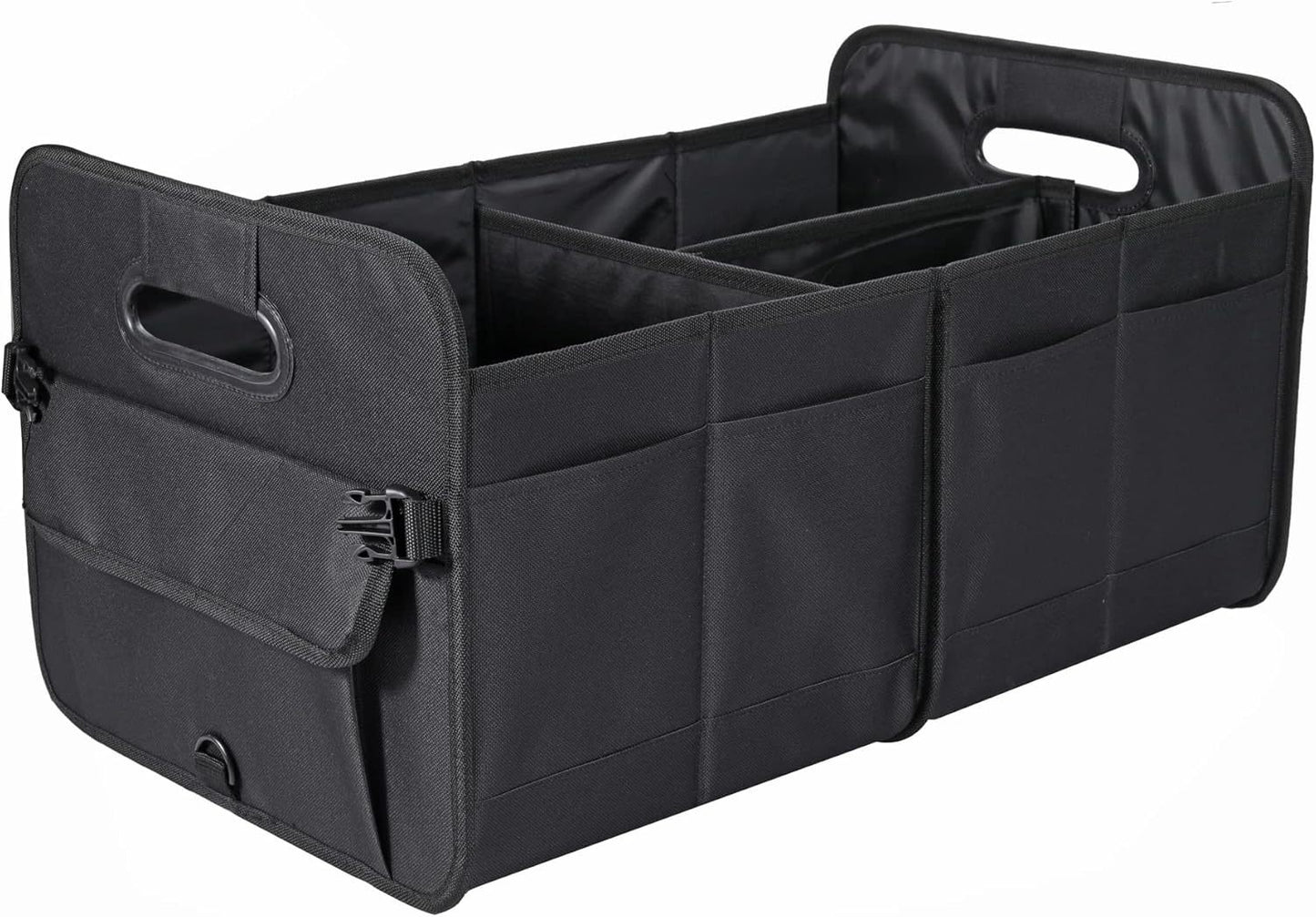 Black Large Car Storage Organizer with Handles, 24x17.6x12.2 in, Collapsible