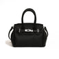 Black Mini Black Litchi Texture  Bag - Handbag, Crossbody & Shoulder Bag