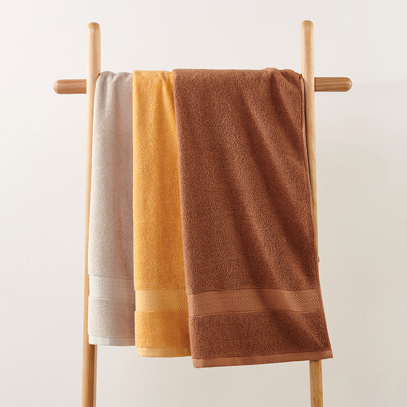 Brown Premium Thick Cotton Bath Towel for Adults - Soft and Absorbent Bathroom Towel