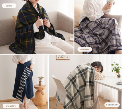 Red Rasa 100x140cm Wearable Fleece Blanket - Soft, Warm & Anti-Pilling, Stylish Plaid Design