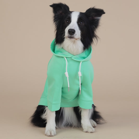 5XL Green Cute Dog Hoodie with Adjustable Drawstring - Available in Various Sizes