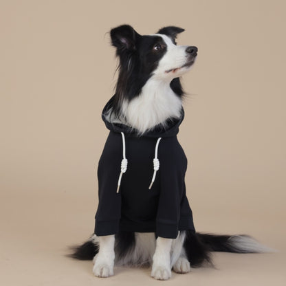 5XL Black Cute Dog Hoodie with Adjustable Drawstring - Available in Various Sizes