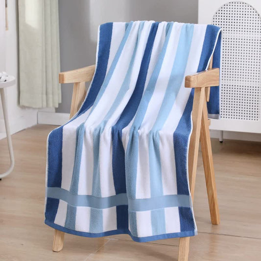 Blue Ultra-Absorbent Long-Fiber Cotton Large Bath Towel-Perfect for Home, Hotel, and Beauty Salons 140cm*70cm