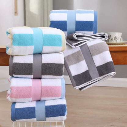 Emerald Ultra-Absorbent Long-Fiber Cotton Large Bath Towel- Perfect for Home, Hotel, and Beauty Salons 140cm*70cm