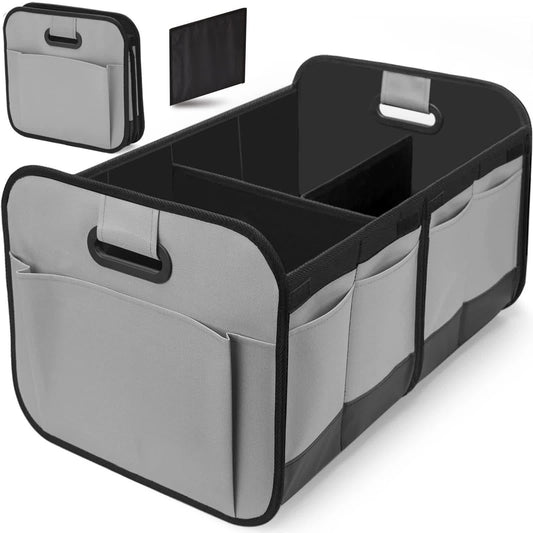 Foldable Fabric Car Trunk Organizer - Collapsible Storage Box for Vehicle Organization 60x37x31cm