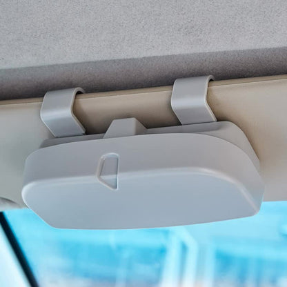 Grey Car Visor Sunglasses Holder | Compact and Durable Storage for Eyewear in Your Car