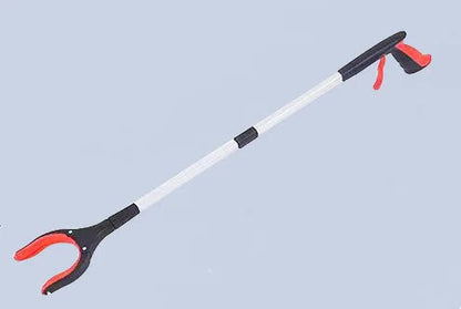 Red Foldable Grabber Tool with Silicone Non-Slip Claws - Ideal for Litter Picking, Outdoor Use, and Household Cleaning