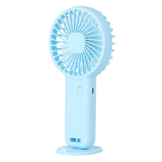 2 PCS Blue Cute USB Rechargeable Handheld Fan - Phone Stand - Great for Summer